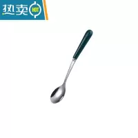 敬平水果叉子家用可爱勺子不锈钢北欧甜品勺点心叉水果签果插餐具套装 银色勺子