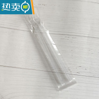 敬平水果叉子塑料长柄三齿叉外卖水果茶叉加长水果签小叉子独立 独立透明2支装 100个 长19CM