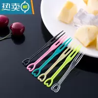 敬平水果叉独立包装单独包装精美盒子装可以定制试吃ktv小叉子 6个颜色各500支 爱心3000简装牙签