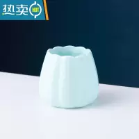 敬平水果叉家用轻奢欧式不锈钢套装陶瓷收纳罐儿童安全甜品叉子家用 蓝色罐牙签