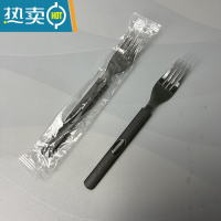 敬平塑料叉子叉子独立包装水果叉单独外卖加厚沙拉叉 黑色加厚款独立包装叉子1000个 整箱优惠价格牙签