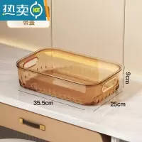 敬平收纳盒大容量零食收纳箱家用桌面轻奢亚克力整理箱透明杂物收纳筐