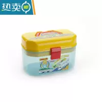 敬平日式卡通儿童玩具收纳箱 手提塑料双层储物箱 蜡笔小积木收纳盒
