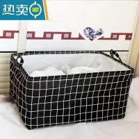 敬平2件装棉麻家用衣服被子行李搬家打包袋折叠束口防潮整理筐收纳箱