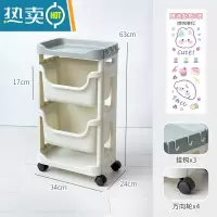 敬平零食小推车置物架落地ins风桌下客厅卧室合租器床头移动收纳架