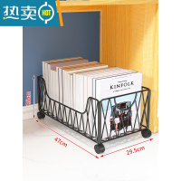 敬平可移动书架落地书本收纳置物架书桌旁小书架带轮旋转简易儿童桌边