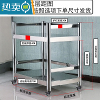 敬平可移动不锈钢围栏厨房带轮置物架多层落地多功能微波炉收纳整理架