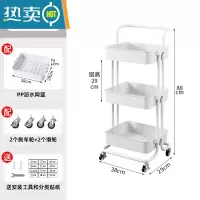 敬平小推车置物架儿童零食玩具落地储物架卧室可移动多层书本收纳架