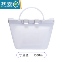 敬平密封袋硅胶保鲜袋家用自封袋冰箱冷冻用蔬菜新鲜分装带封口 [加厚款]宁蓝色1500ml 1