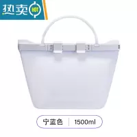 敬平密封袋硅胶保鲜袋家用自封袋冰箱冷冻用蔬菜新鲜分装带封口 [加厚款]宁蓝色1500ml 1