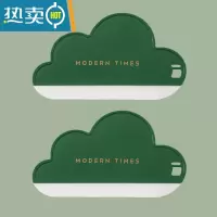 敬平云朵刮水器迷你小台面清洁刷板卫生间擦玻璃器镜子专用洗手台窗 [2个装]绿色钩)
