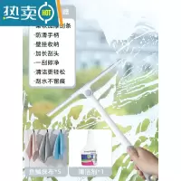 敬平玻璃刮擦玻璃器家用保洁专用擦窗刮水器双面擦清洗窗户清洁工具 灰色❤优质刮水器+鱼鳞抹布5条装+1瓶除垢剂