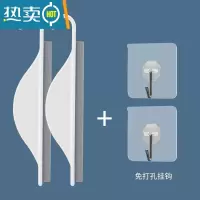敬平迷你台面刮水板小刮水器浴室擦玻璃器硅胶清洁工具除雾铲子可挂 刮水板2支装白色+2个挂钩