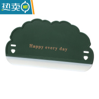 敬平云朵刮水板浴室台面镜面玻璃刮器硅胶卫生间厨房家用迷你刮水器 青叶绿[1个装]擦玻璃器