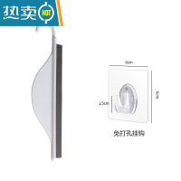 敬平迷你小刮水器洗手台玻璃卫生间台面清洁刷板镜子除雾器可挂 1支装 白色 +1个挂钩擦玻璃器