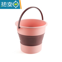 敬平可折叠水桶洗车车载车用美术洗笔便携式户外旅行家用小钓鱼桶大号 粉色大号(16.8L)