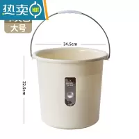 敬平水桶家用储水用塑料手提桶塑料桶圆桶桶学生宿舍用洗衣桶洗澡桶大 加厚大号[卡其]水桶
