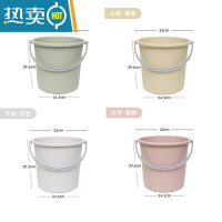 敬平加厚塑料水桶手提大小号家用宿舍洗衣洗澡圆形脸盆多功能储装水桶 大号桶-35L 单桶 北欧灰[加厚磨砂]