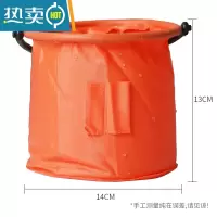 敬平多功能折叠水桶洗笔桶硅胶塑料可伸缩水粉国画美术写生便携手提桶 [红色]带隔层伸缩水桶