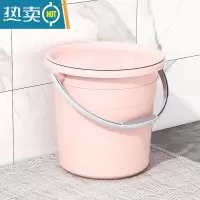 敬平塑料水桶手提加厚家用大号带盖储水桶学生宿舍洗衣桶洗澡桶泡脚桶 加厚大号[水桶+盖子]粉色 可备注其他颜色