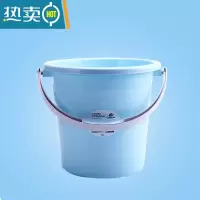 敬平塑料水桶手提加厚洗衣桶家用多功能储水桶圆形桶宿舍洗衣桶装水桶 18L北欧蓝