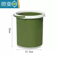 敬平大容量20L带盖折叠水桶加厚TPE软胶多功能车载洗车钓鱼活鱼装鱼桶 20L绿色折叠圆桶(无盖)
