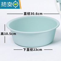 敬平盆桶6件套宿舍学生桶盆家用带盖塑料水桶脸盆洗漱用品套装洗衣桶 北欧蓝小脸盆