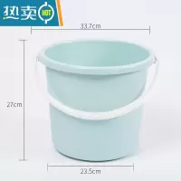 敬平盆桶6件套宿舍学生桶盆家用带盖塑料水桶脸盆洗漱用品套装洗衣桶 单桶 北欧蓝 约13L