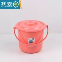 敬平小桶 塑料 有盖小水桶塑料桶手提小号小型带盖小桶打水桶钓鱼儿童 5.5L粉色