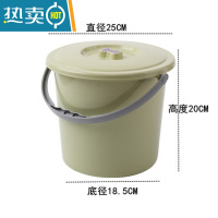 敬平幼儿园彩色带盖儿童水桶沙滩玩具桶塑料带盖小水桶家用提水桶胶桶 加厚款6升小桶(绿色)