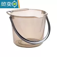 敬平空调水接水桶室内塑料排放冷凝水管茶桶废水桶加厚大号手提排水桶 高透咖啡