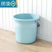 敬平特大号水桶家用学生宿舍储水桶手提洗衣服塑料泡脚桶户外垃圾桶子 18L单桶(天蓝色)