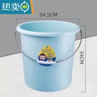 敬平手提塑料水桶大号储水桶圆桶学生宿舍桶水盆套装洗澡桶洗衣桶家用 [大号30L]蓝色-加厚耐摔