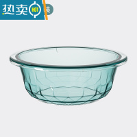 敬平水桶脸盆水勺3件套透明加厚加大家用储水桶洗衣盆手提学生宿舍用 透明脸盆[单个装][冰川蓝]