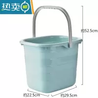 敬平加厚长方形大号手提水桶家用拖把桶小方桶学生宿舍洗澡储水塑料桶 蓝色-20L