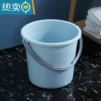 敬平塑料水桶学生宿舍洗衣桶手提加厚洗澡桶家用多功能储水桶圆形桶盆 加大号 蓝色 单桶