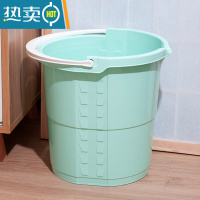 敬平家用手提大号水桶洗车桶加厚储水塑料桶小水桶学生宿舍洗澡洗衣桶 绿色桶