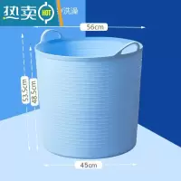 敬平加大玩具收纳桶洗澡桶收纳篮塑料桶脏衣篮衣服桶储水桶洗衣桶洗脚 100L-北欧蓝-0~14岁