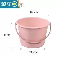 敬平加厚儿童沙滩玩具宝宝戏水挖沙塑料水桶幼儿园玩具洗画笔提桶 粉红色大号