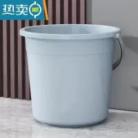 敬平水桶家用储水用手提塑料桶加厚大号洗澡宿舍洗衣桶桶盆套装洗车桶 加大号蓝色[水桶]