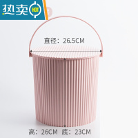 敬平水桶凳塑料加厚可坐家用钓鱼桶手提洗澡篮洗衣桶幼儿园收纳桶带盖 樱花粉中号10L (加厚650g)