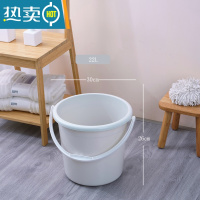 敬平加厚大号塑料水桶手提洗衣桶学生宿舍洗澡桶家用储水桶盆套装脸盆 灰色-22L(小号)