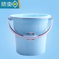 敬平加厚塑料储水桶手提洗衣桶家用收纳桶学生桶宿舍圆桶洗车桶拖把桶 24L北欧蓝