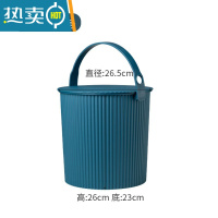 敬平水桶凳塑料加厚可坐家用钓鱼桶手提洗澡篮洗衣桶幼儿园收纳桶带盖 墨绿色中号10L (加厚650g)