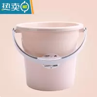 敬平加厚塑料储水桶手提洗衣桶家用收纳桶学生桶宿舍圆桶洗车桶拖把桶 24L北欧卡其