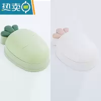 敬平创意肥皂盒个性带盖可爱大号香皂盒卫生间沥水收纳盒家用卡通皂托 2个装绿色+白色