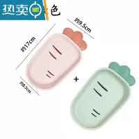 敬平香皂盒个性创意可爱沥水双层家用卫生间肥皂盒北欧ins带盖皂架 粉+绿(2个装)