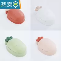 敬平创意肥皂盒个性带盖可爱大号香皂盒卫生间沥水收纳盒家用卡通皂托 混色4个装 颜色随机