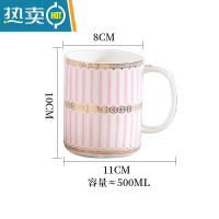 敬平陶瓷肥皂盒沥水卫生间北欧风格ins轻奢风创意家用香皂盒肥皂碟 亮光粉[条纹]漱口杯