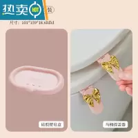 敬平硅胶肥皂盒沥水不积水香皂盒子卫生间洗手台面防泡发放皂托置物架 香皂盒[粉色]+马桶提盖器[粉金]
